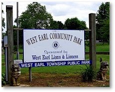 West Earl Community Park Sign